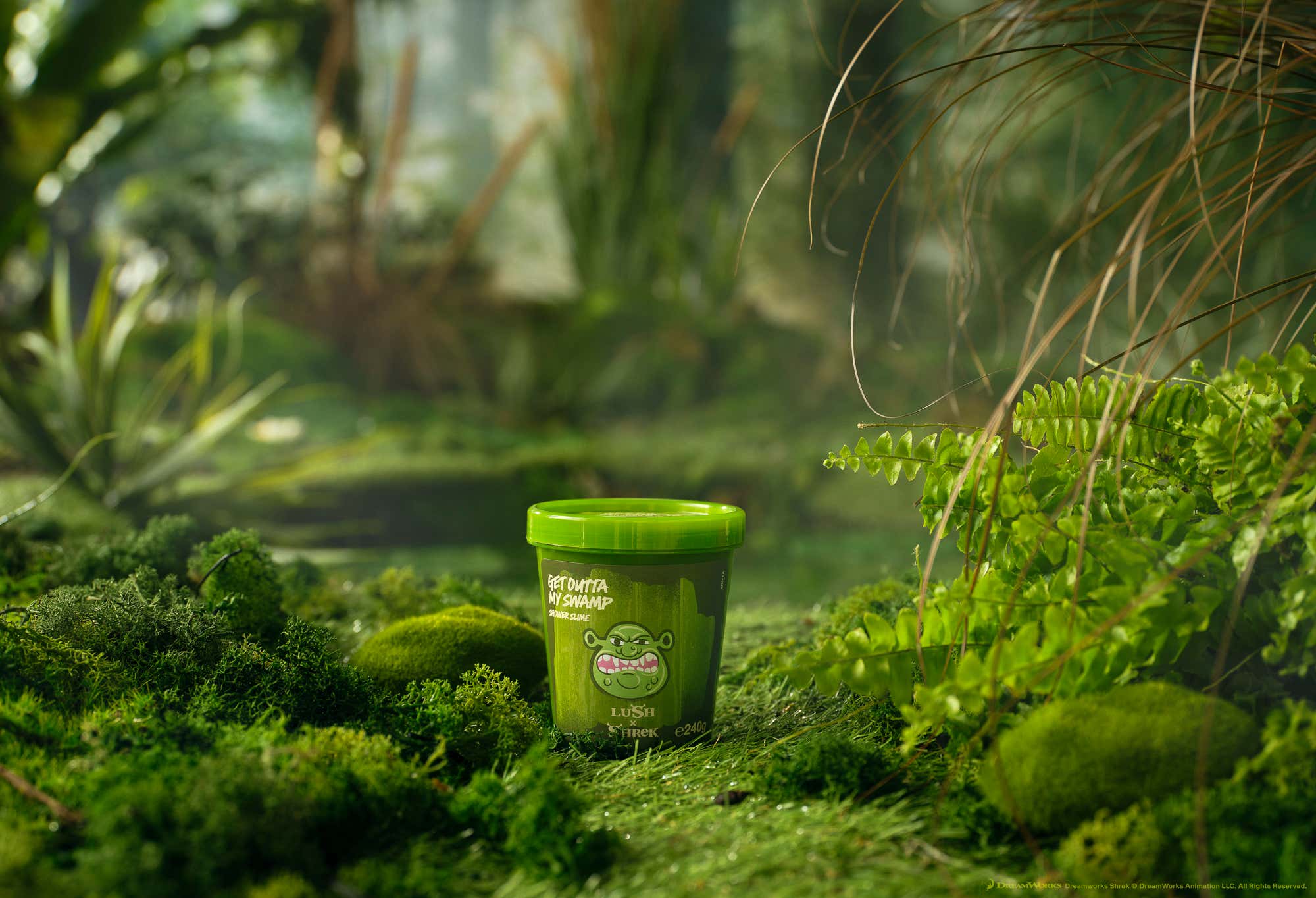 Bild zum Artikel mit dem Titel „Lushs Slimy New Shrek Collection bringt den Sumpf ins Spa“.